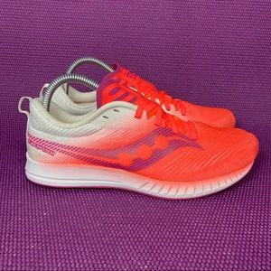 Saucony Fastwitch Nine Athletic Running Shoes Womens 9 Hyper Red Purple White